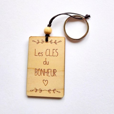 Porte clés Les clés du Bonheur fabrication artisanale en Alsace par Au p'tit Bonheur