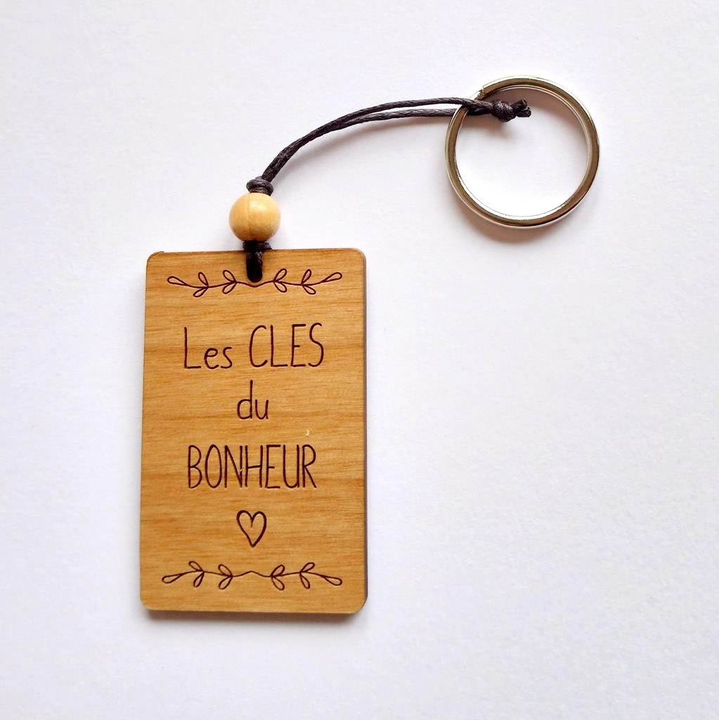 Porte clé La maison du bonheur - Lesptitesfolies