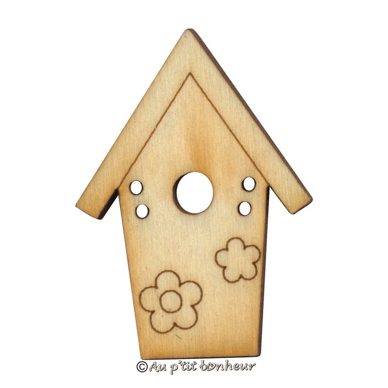 Bouton bois cabane à peindre