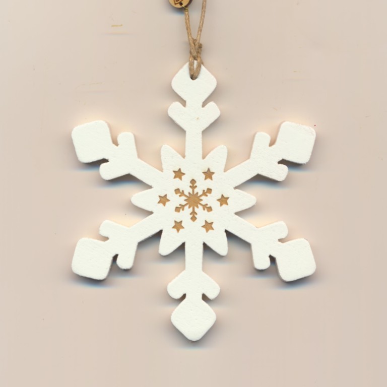 flocon blanc pour sapin de noel