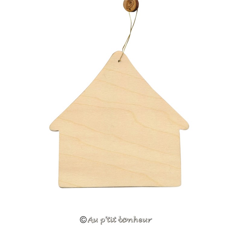 suspension décoration sapin de noël en bois maison fabrication artisanale