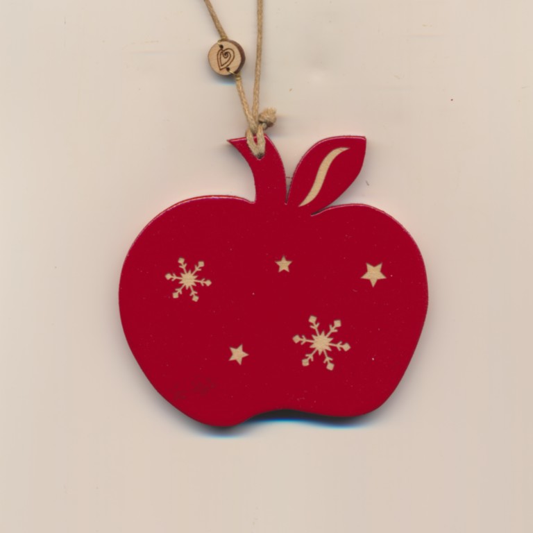 pomme rouge sapin de noel
