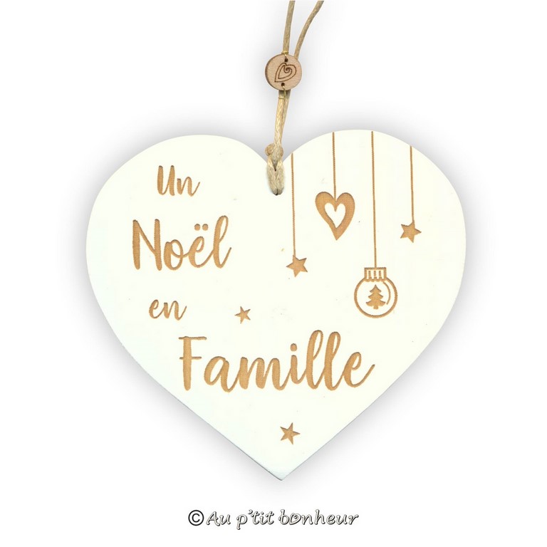 coeur noel en famille blanc