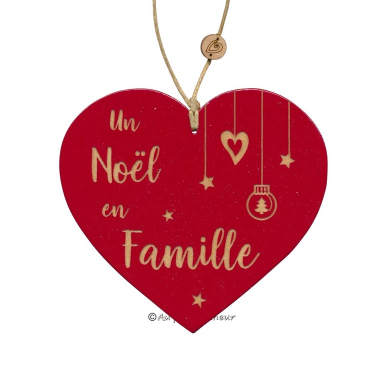 décoration de Noel coeur rouge un noel en famille