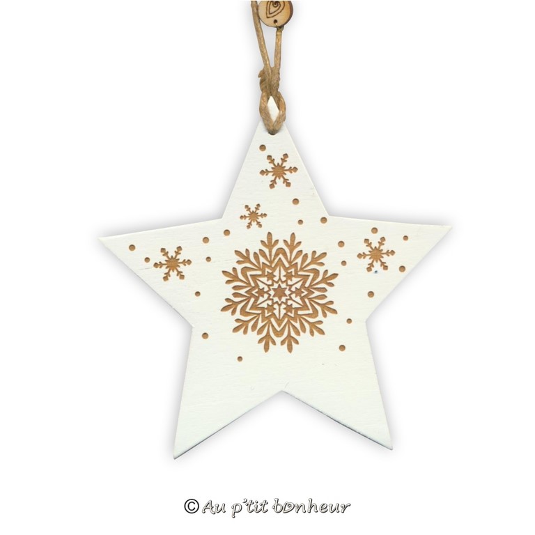 décoration de Noël étoile en bois