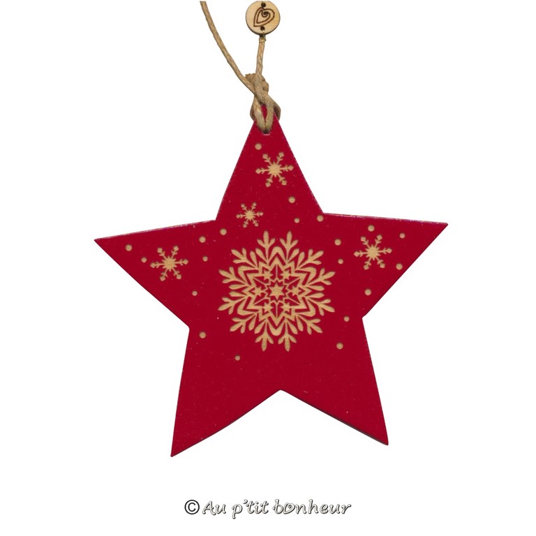 décoration de Noël étoile en bois