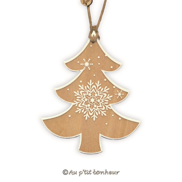décoration de Noël sapin en bois