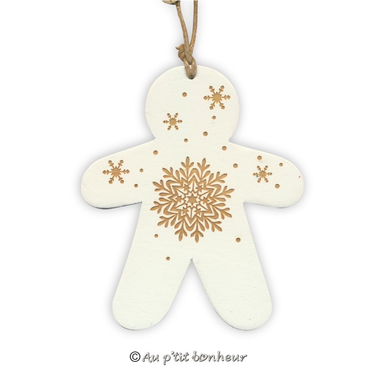 décoration de Noël bonhomme en bois