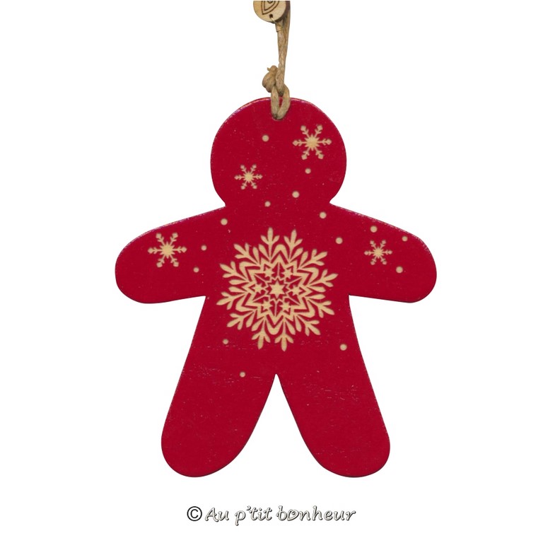 décoration de Noël bohomme en bois