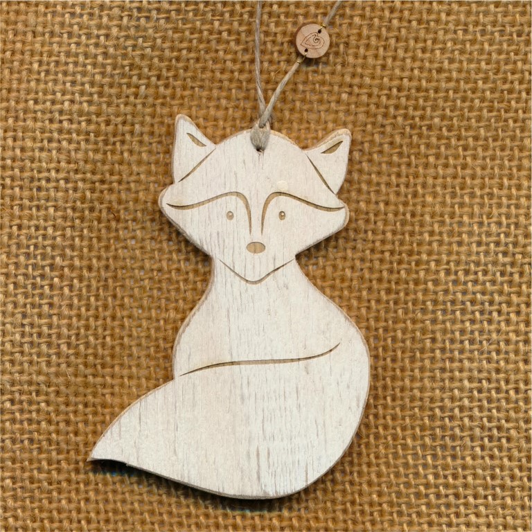 renard de Noël bois vieilli au ptit bonheur alsace