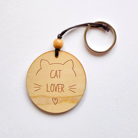 Porte clés Cat Lover chat made in Alsace à Nothalten Au p'tit Bonheur