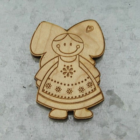 magnet bois alsacienne motif fleur fabrication artisanale