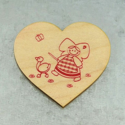 magnet bois coeur alsacienne et oie rouge fabrication artisanale