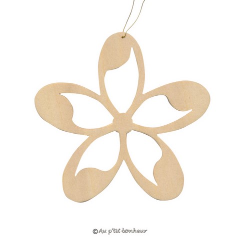Fleur bois Au p'tit bonheur fabrication artisanale France Alsace