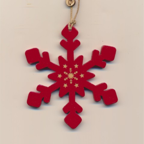 flocon rouge pour sapin de noel