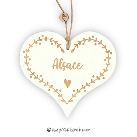 décoration bois blanc alsace coeur