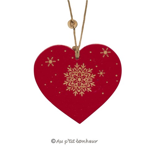 décoration de Noël coeur en bois