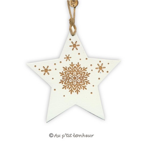 décoration de Noël étoile en bois