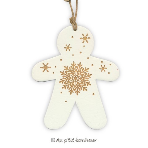 décoration de Noël bonhomme en bois